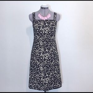 Ann Taylor Black and White Floral Dress